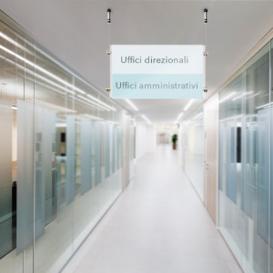 Tasca in plexiglass a sospensione