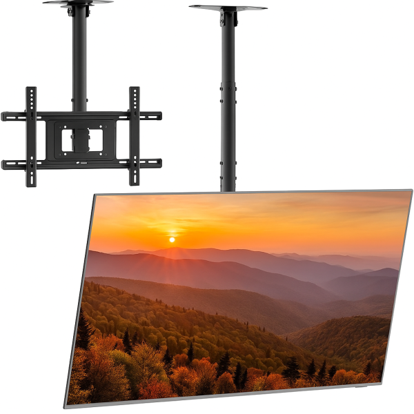 Staffa da Soffitto per Monitor - (per Soffitto di Cemento o Legno Massiccio)